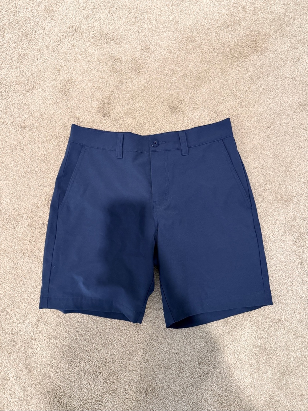 Travis Mathew Navy Flat-Front Performance Shorts